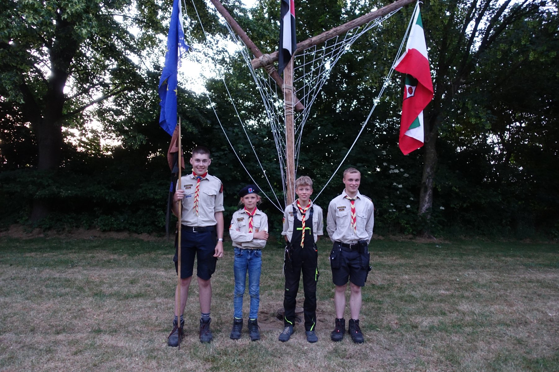 Foto der Sippe Fuchs aus dem Bundeslager 2023 in Thüle.